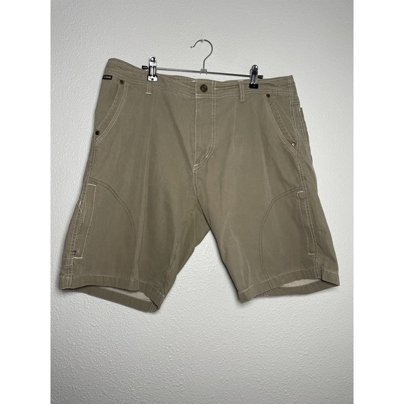 Kuhl Other - Kuhl Born in the Mountains Khaki Shorts Gray Men's Side Zip Pockets Size 36 EUC